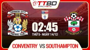 Coventry City đối đầu Southampton